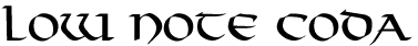 Low Note Coda
